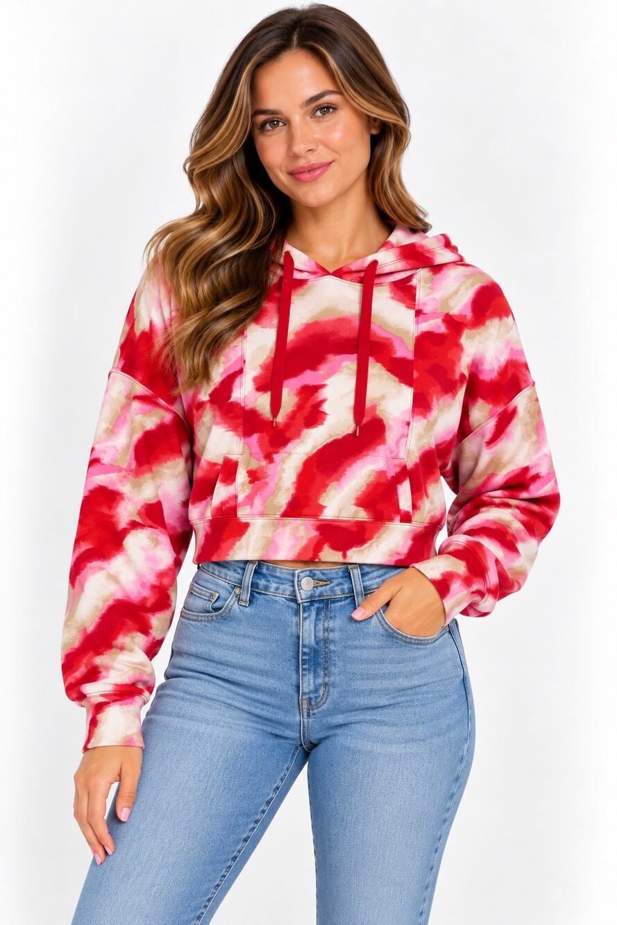 Ideology Crop Hooded Sweatshirt Size Medium